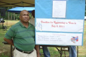 Hubert Nicholson at Community Voter Registration Rally